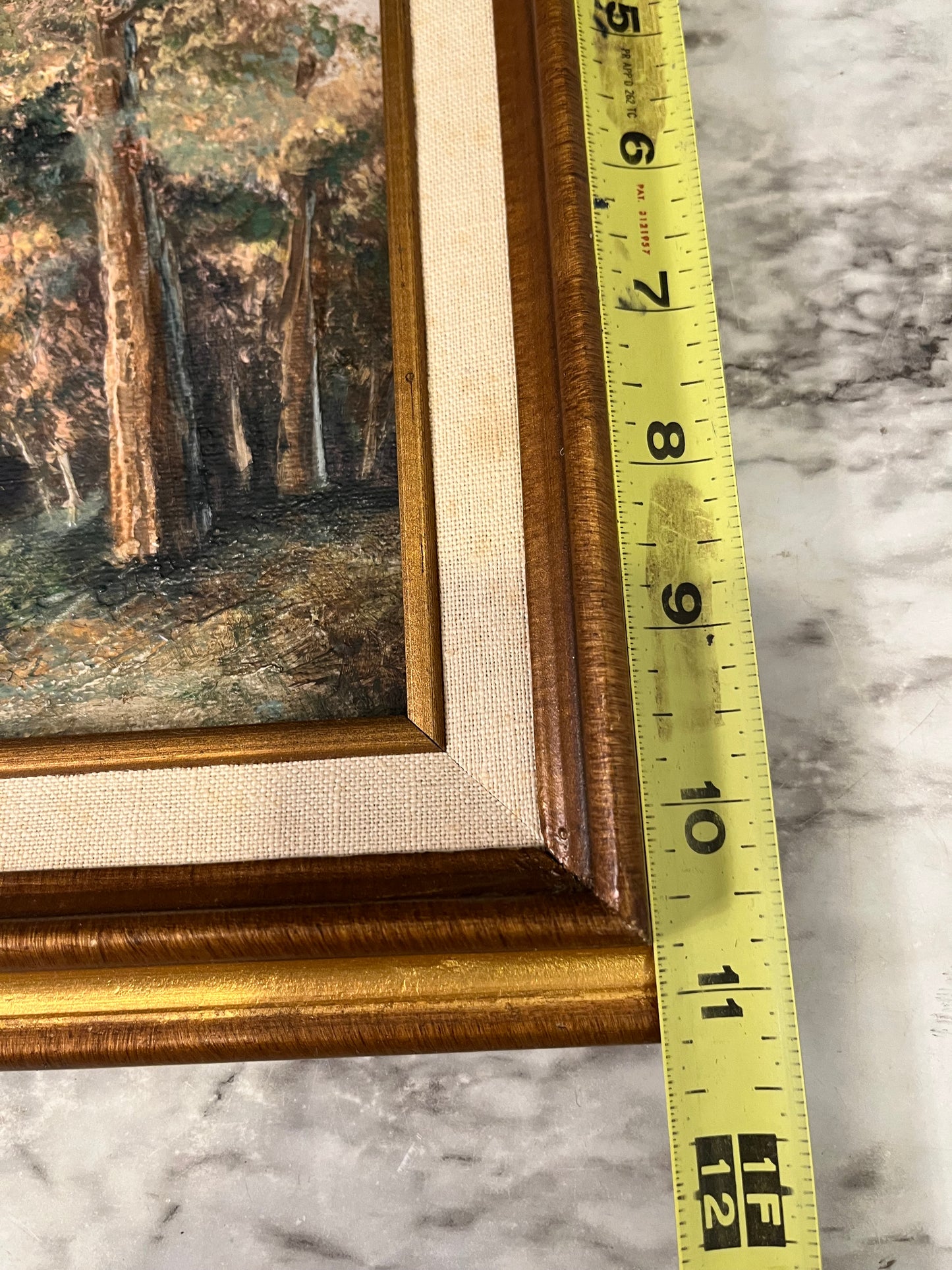 Fall Lazy River Landscape Painting Framed