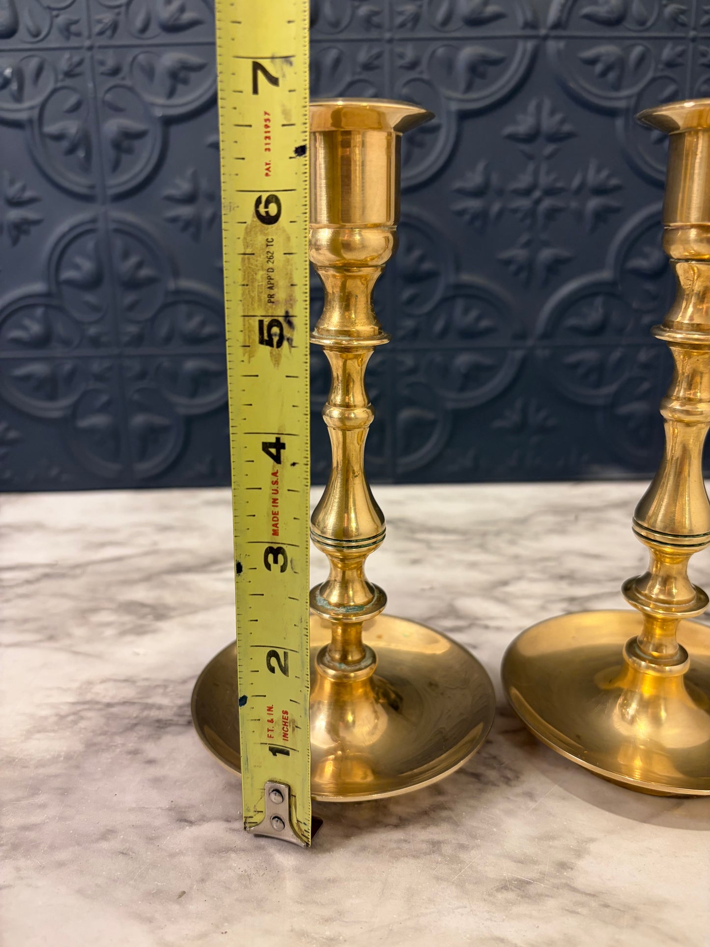 6.75" Set of Brass Candlesticks