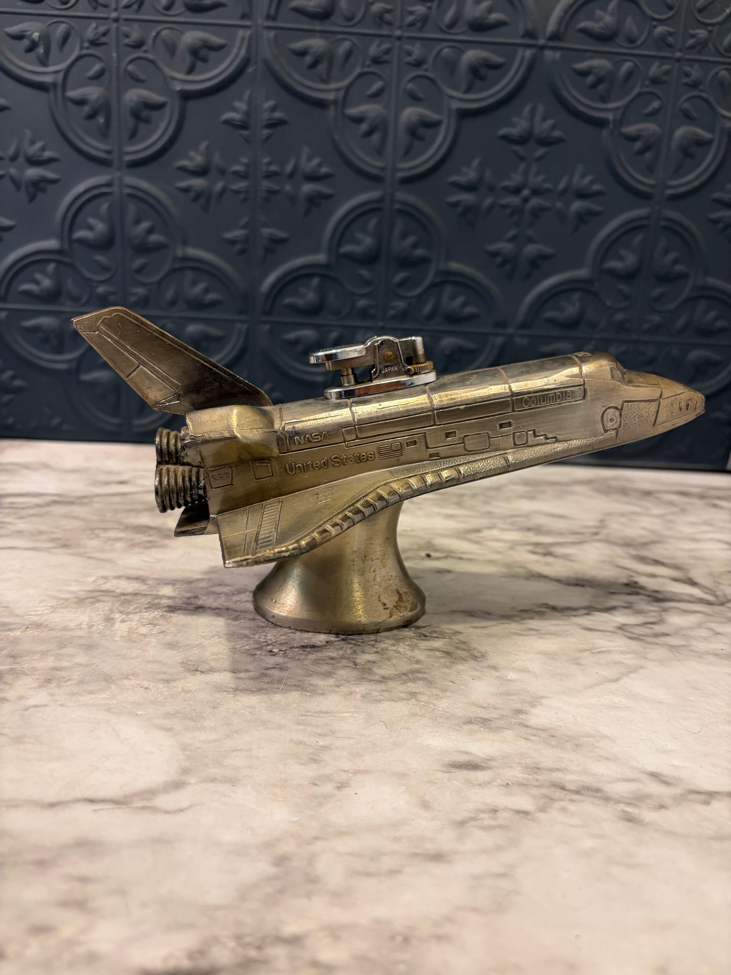Vintage NASA Columbia Space Shuttle Tabletop Lighter