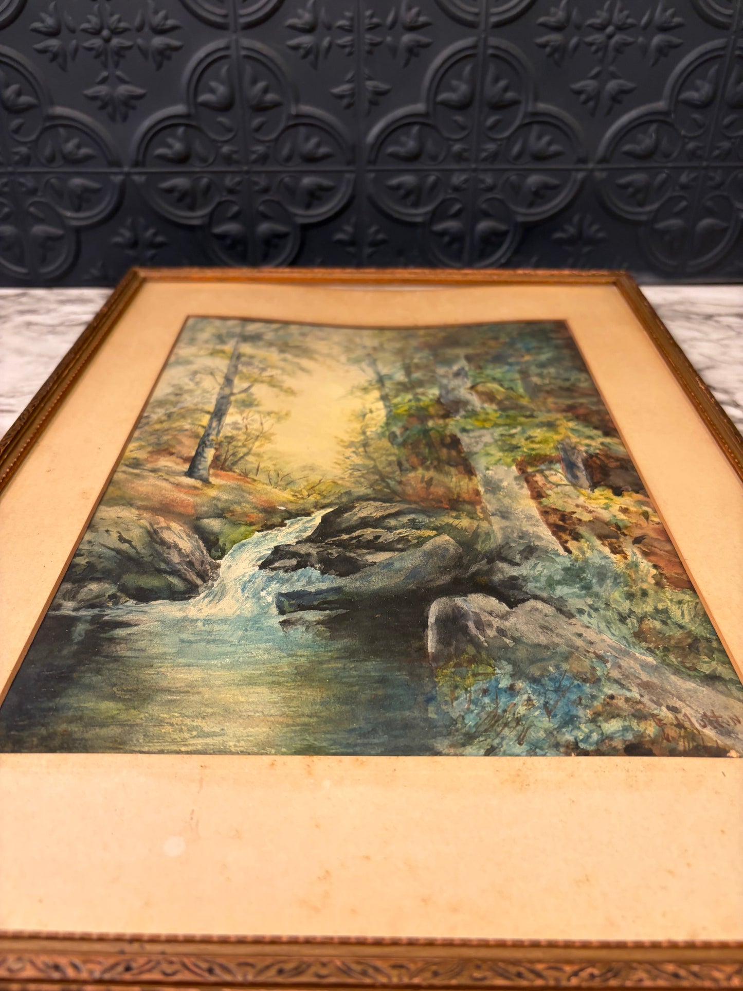 Antique Landscape of Waterfall AS IS