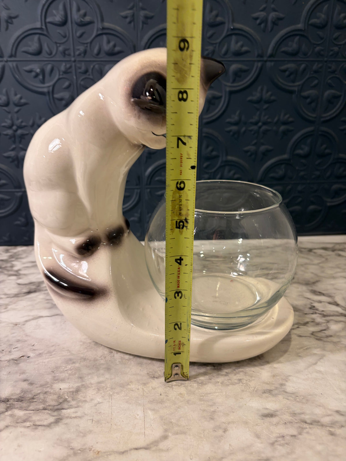 Cat overlooking Fishbowl Hobbyist Ceramic