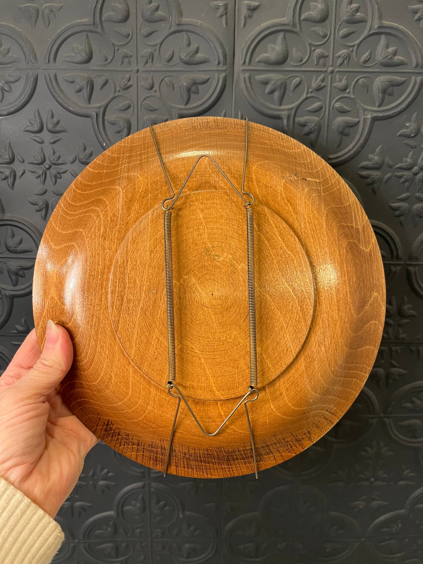 Carved Wood Decorative Plate