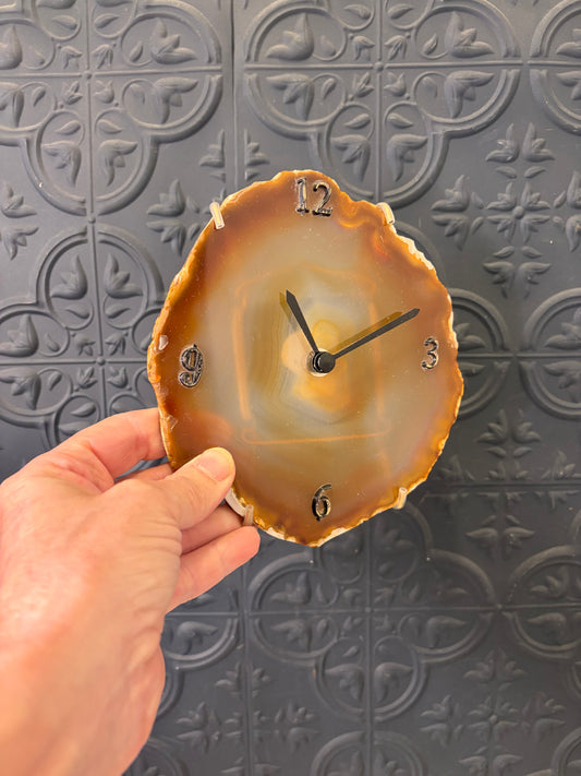 Agate slice Wall Clock