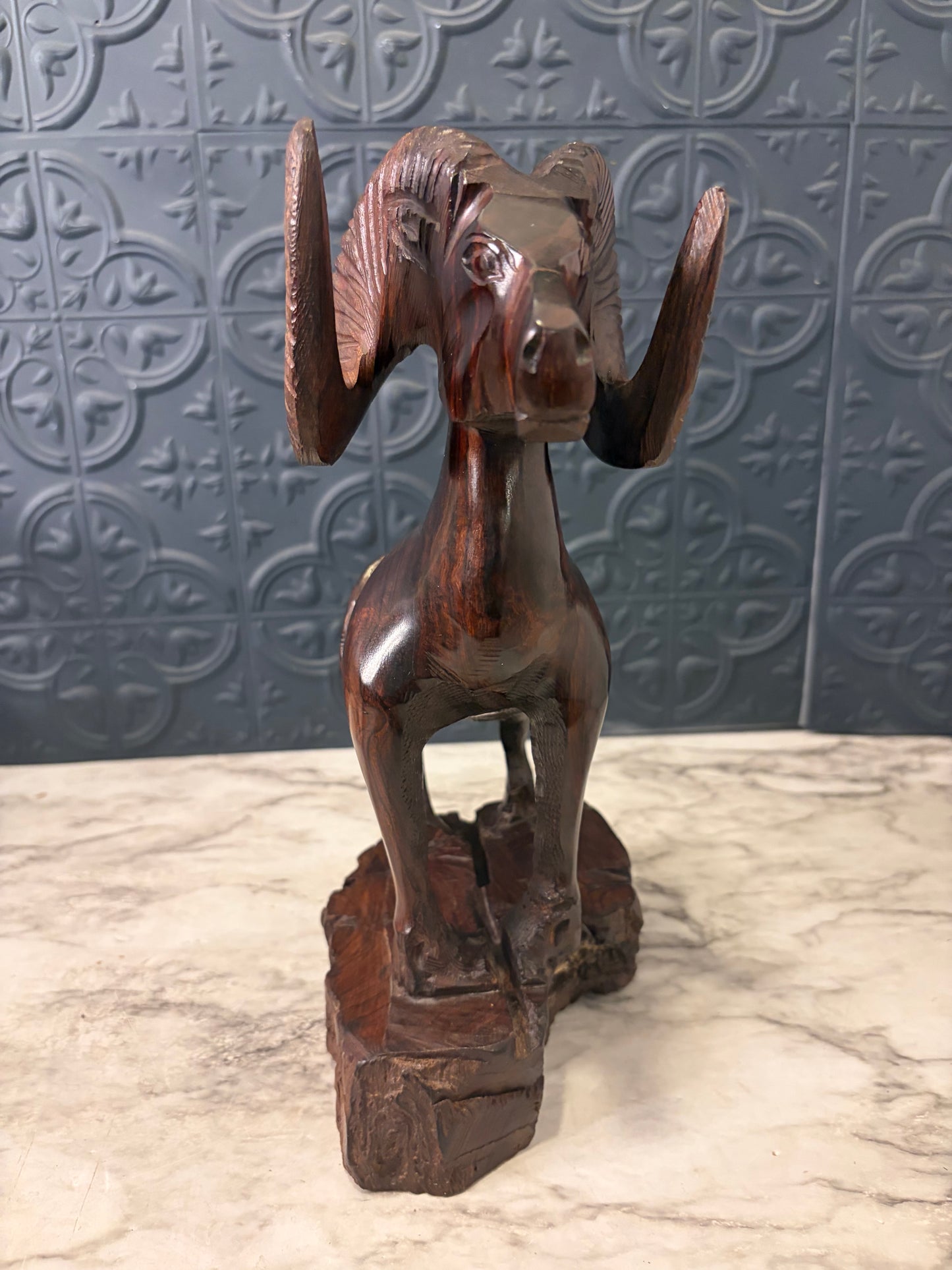 Ironwood Ram Statue
