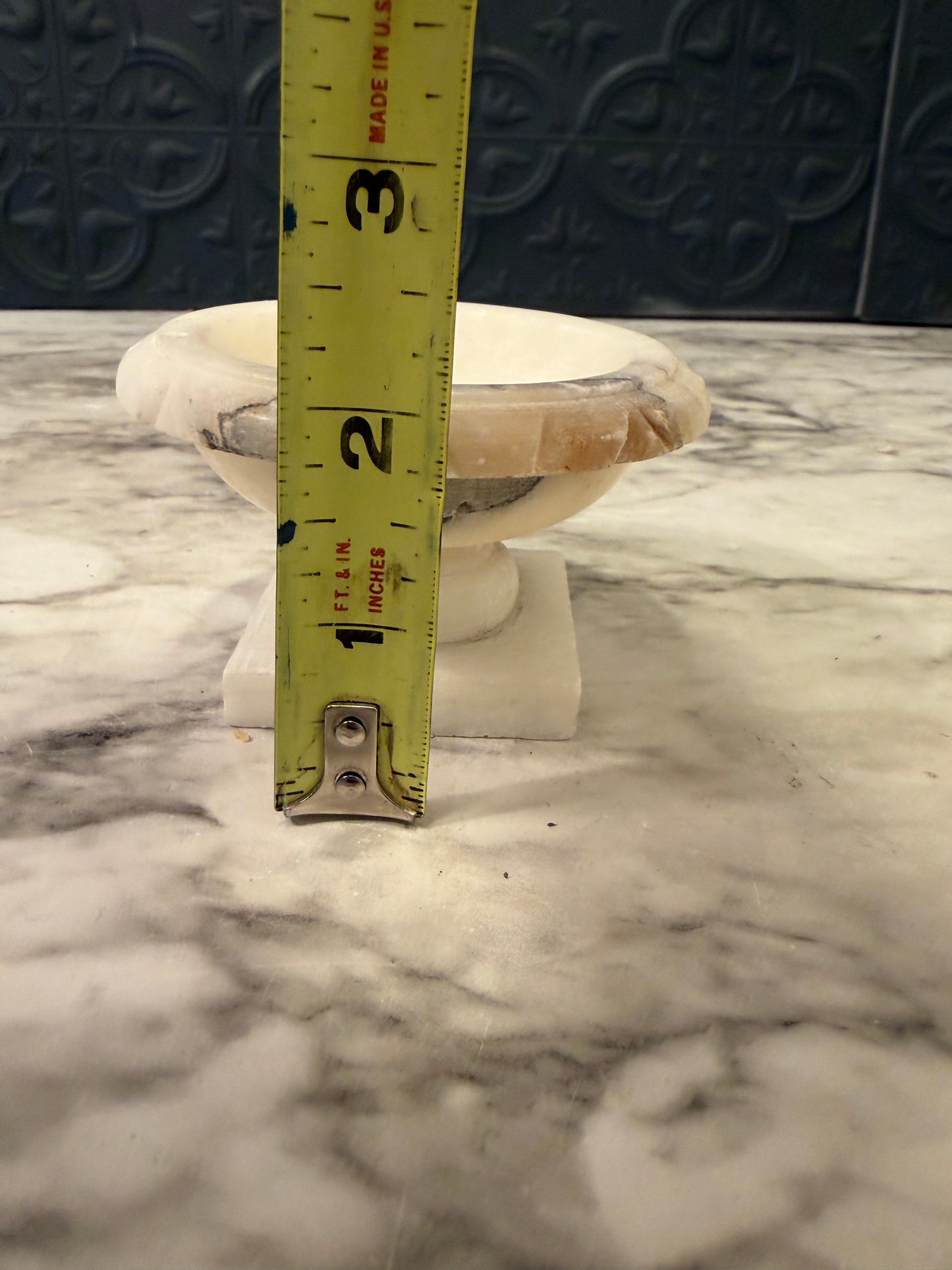 Small Alabaster Pedestal Bowl