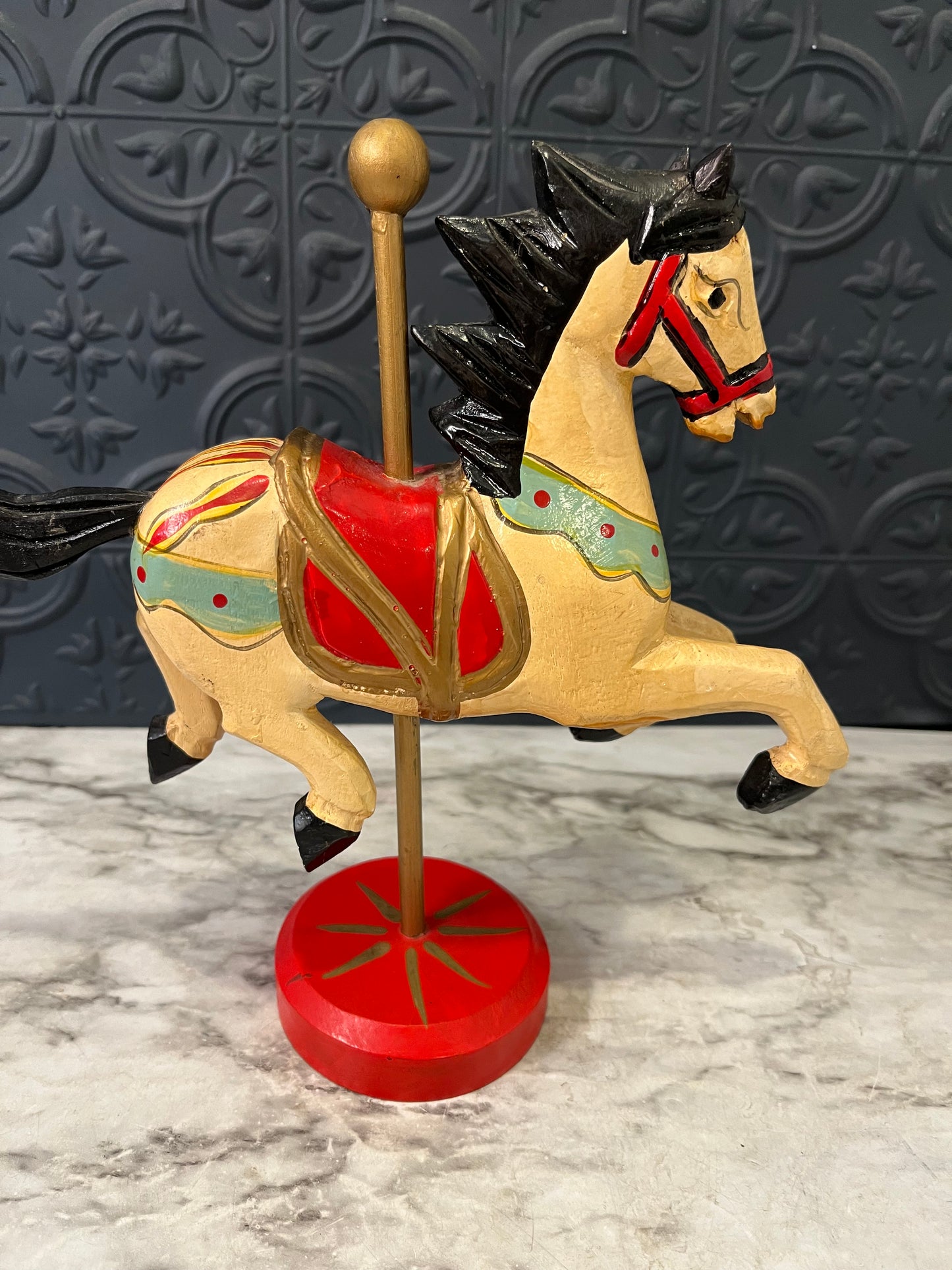 Wood Painted Carousel Horse