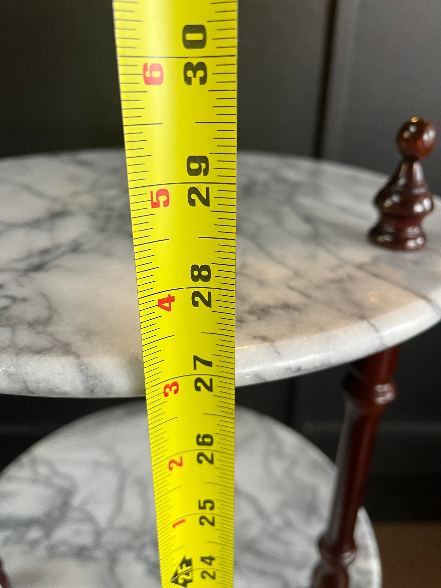 Round Marble three Tier Stand