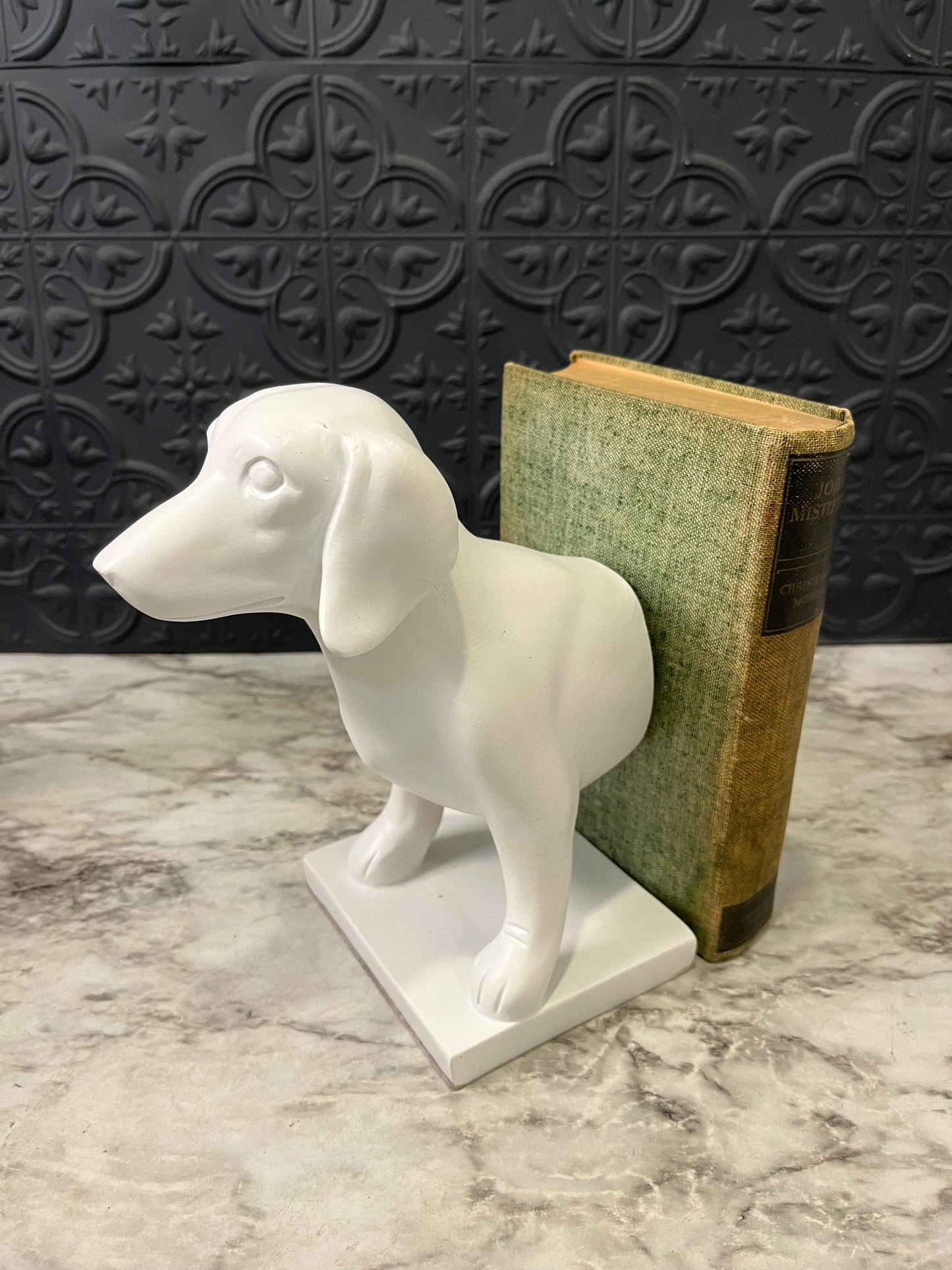 Half of a weiner dog Bookend