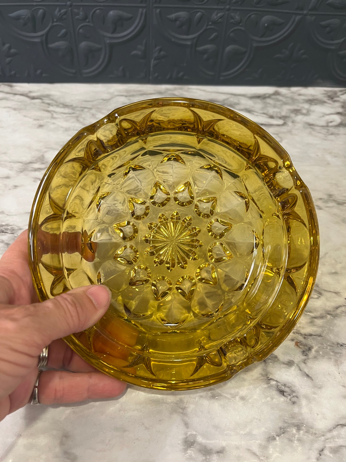 Anchor Hocking Amber Glass Ashtray