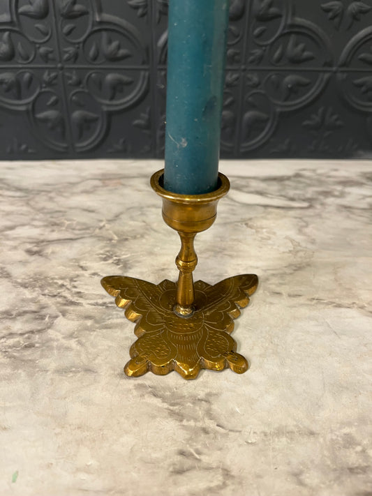 Brass Butterfly Candle Holder
