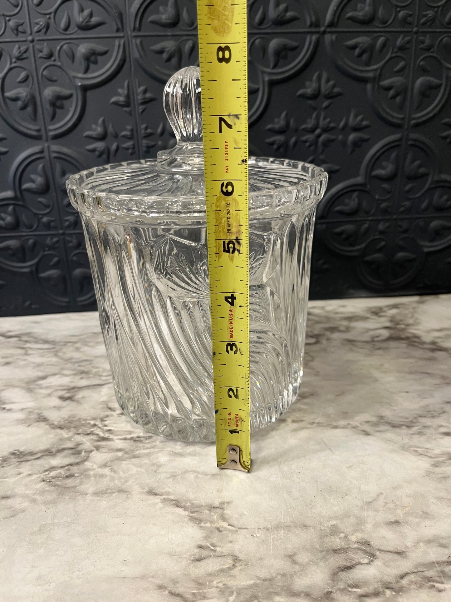 Crystal Cookie Jar Canister with Lid