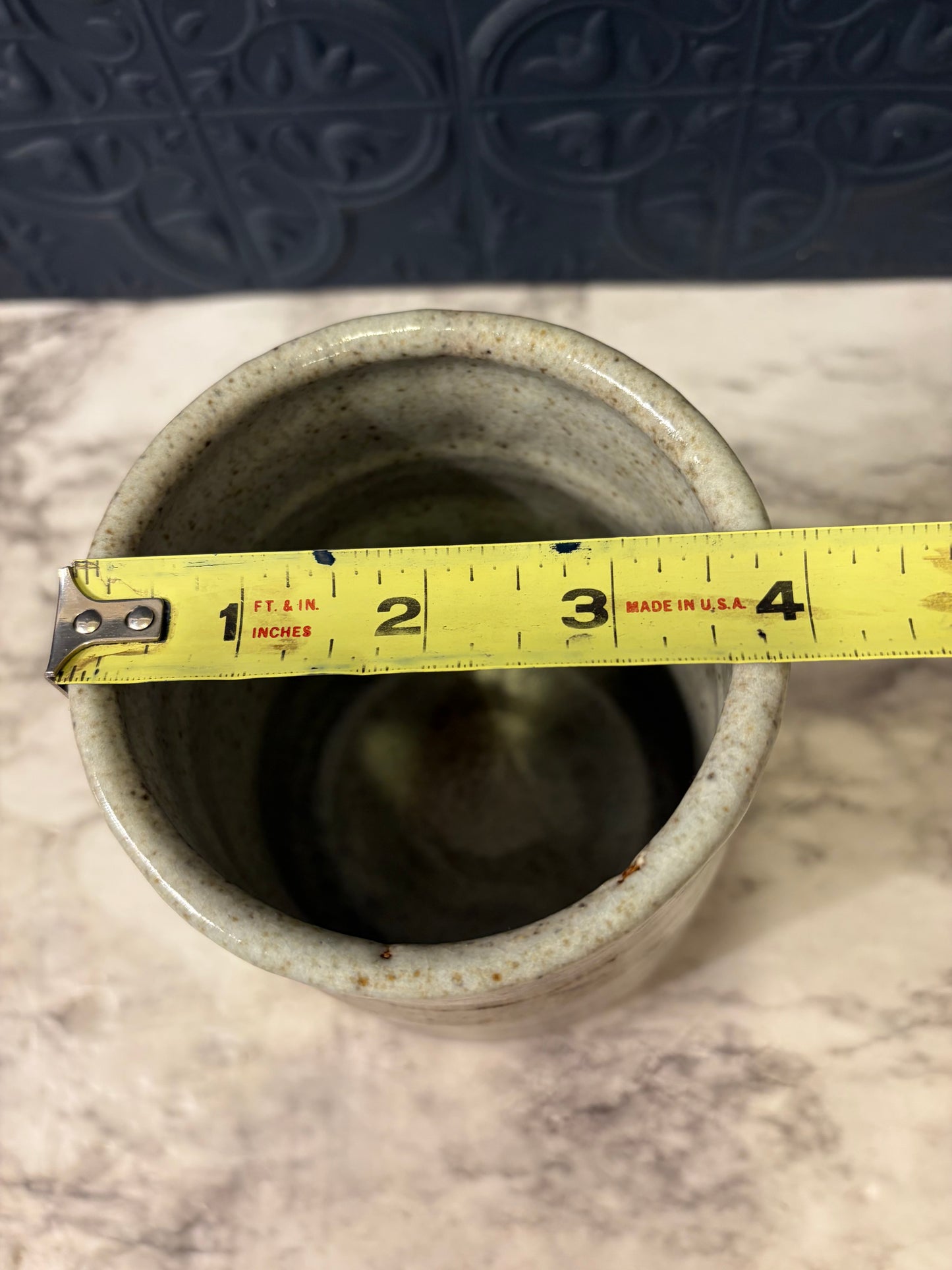 Studio Pottery Two Tone Brown and Tan