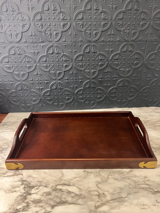 Vintage Bombay Co Tray with Brass