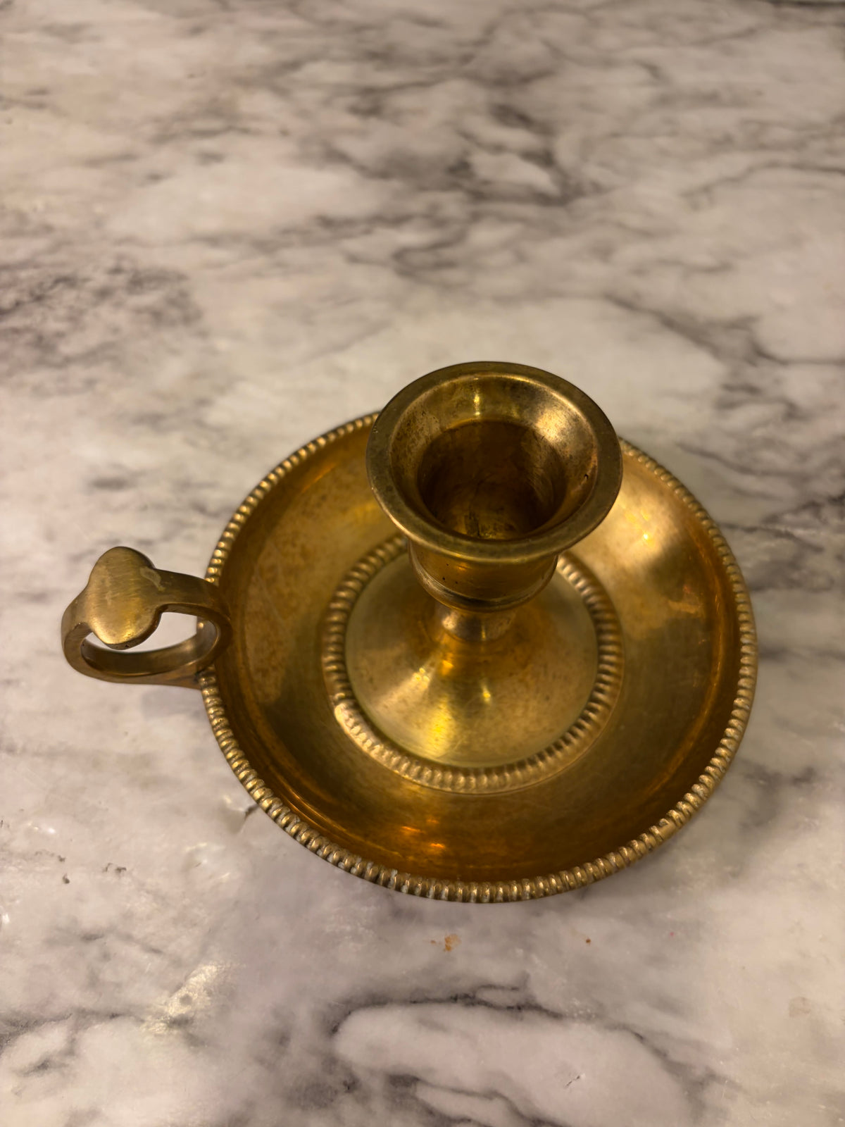 Brass Chamber Stick 5"Wide