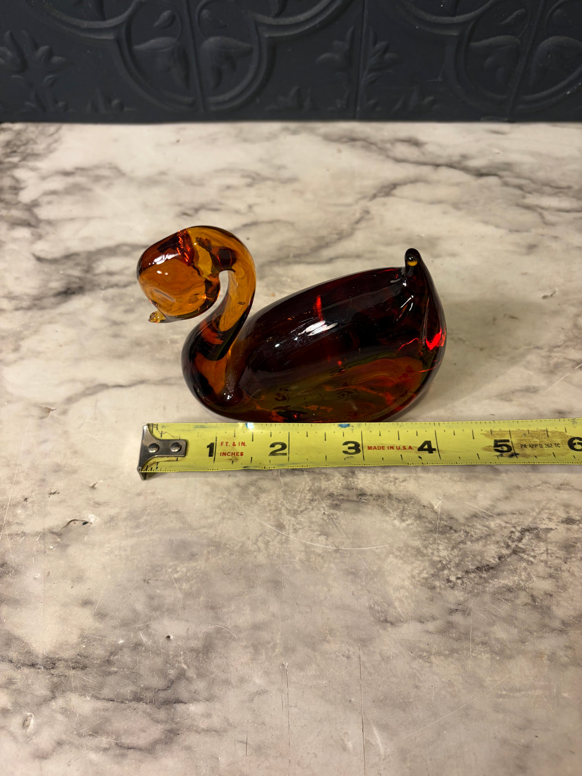 Amber Glass Swan