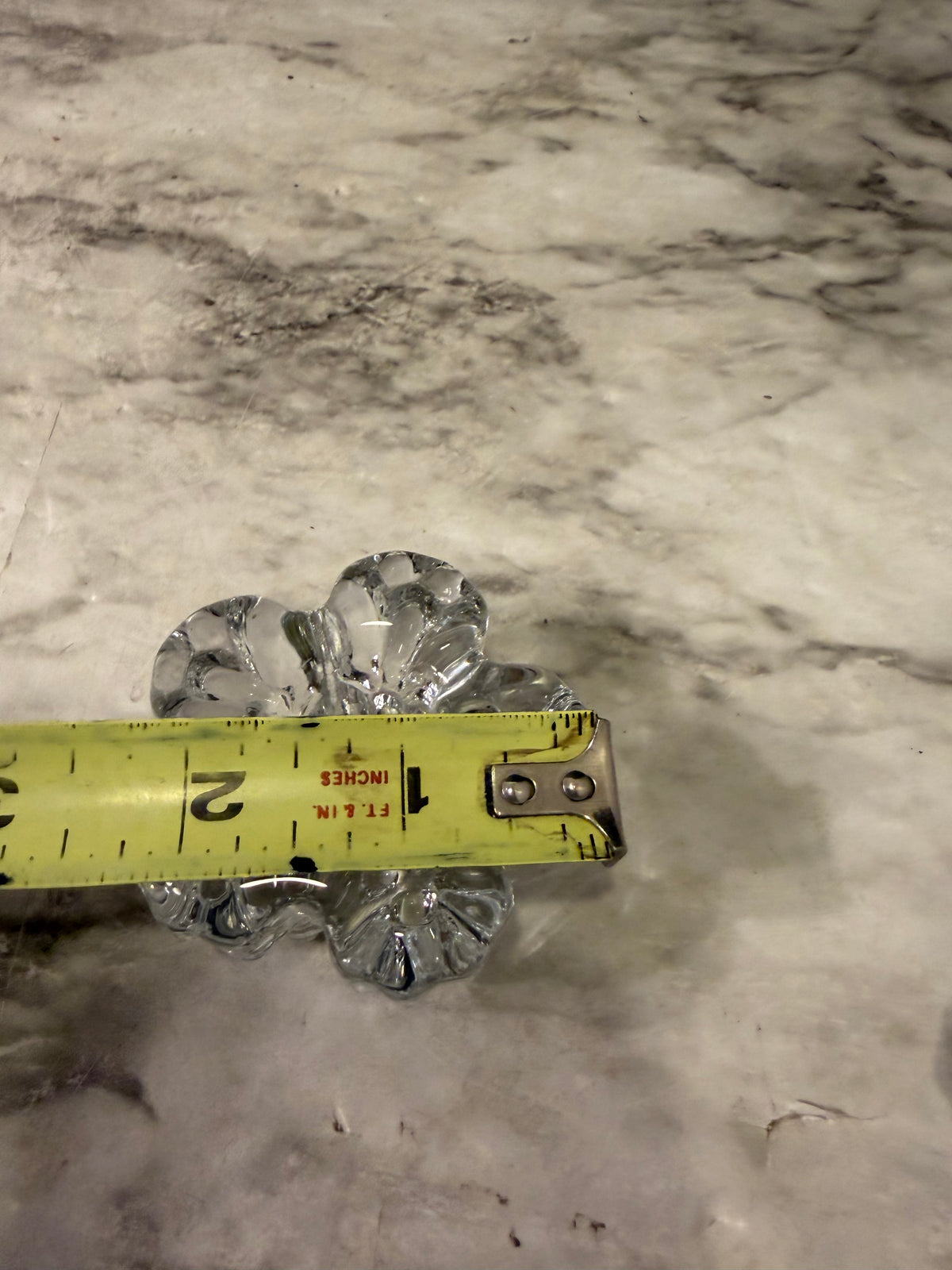 Glass Flower Candle HOlder Set of 2