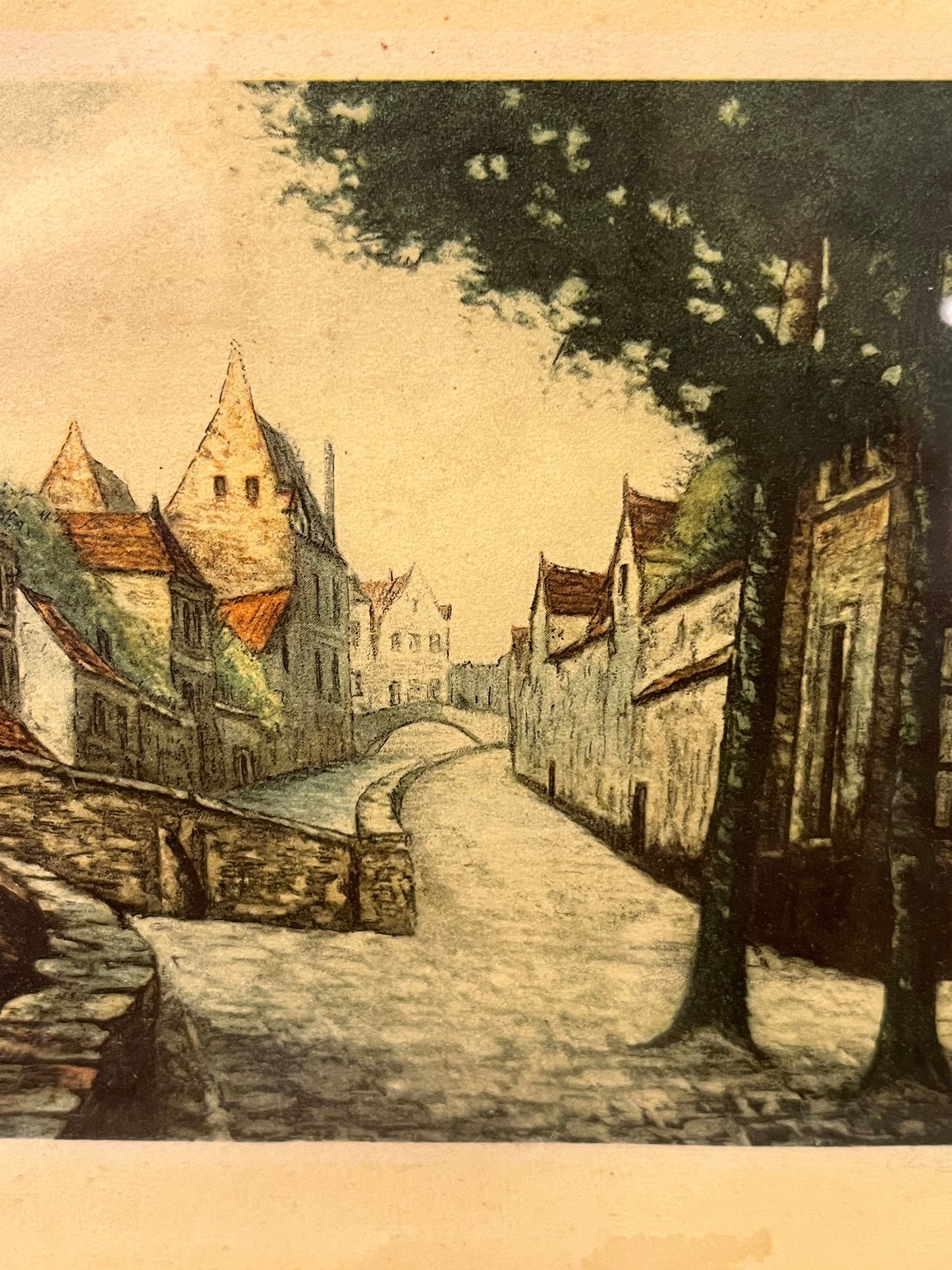 Cobblestone Lane Print Framed