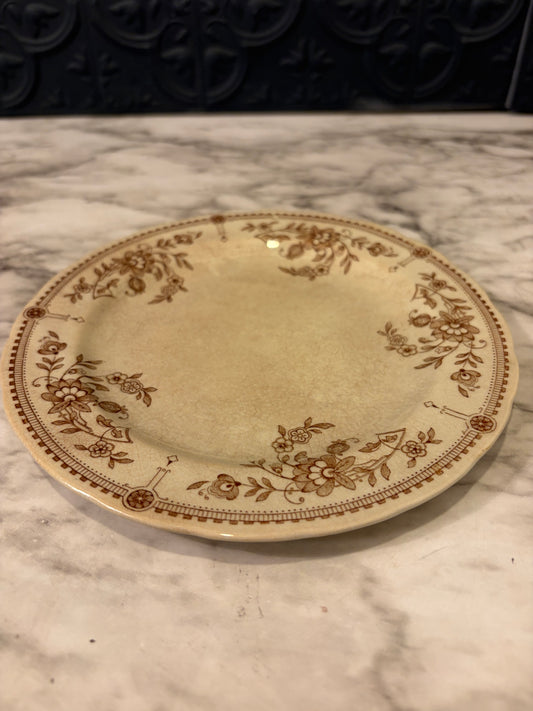Melton Brown Transferware Plate 7"