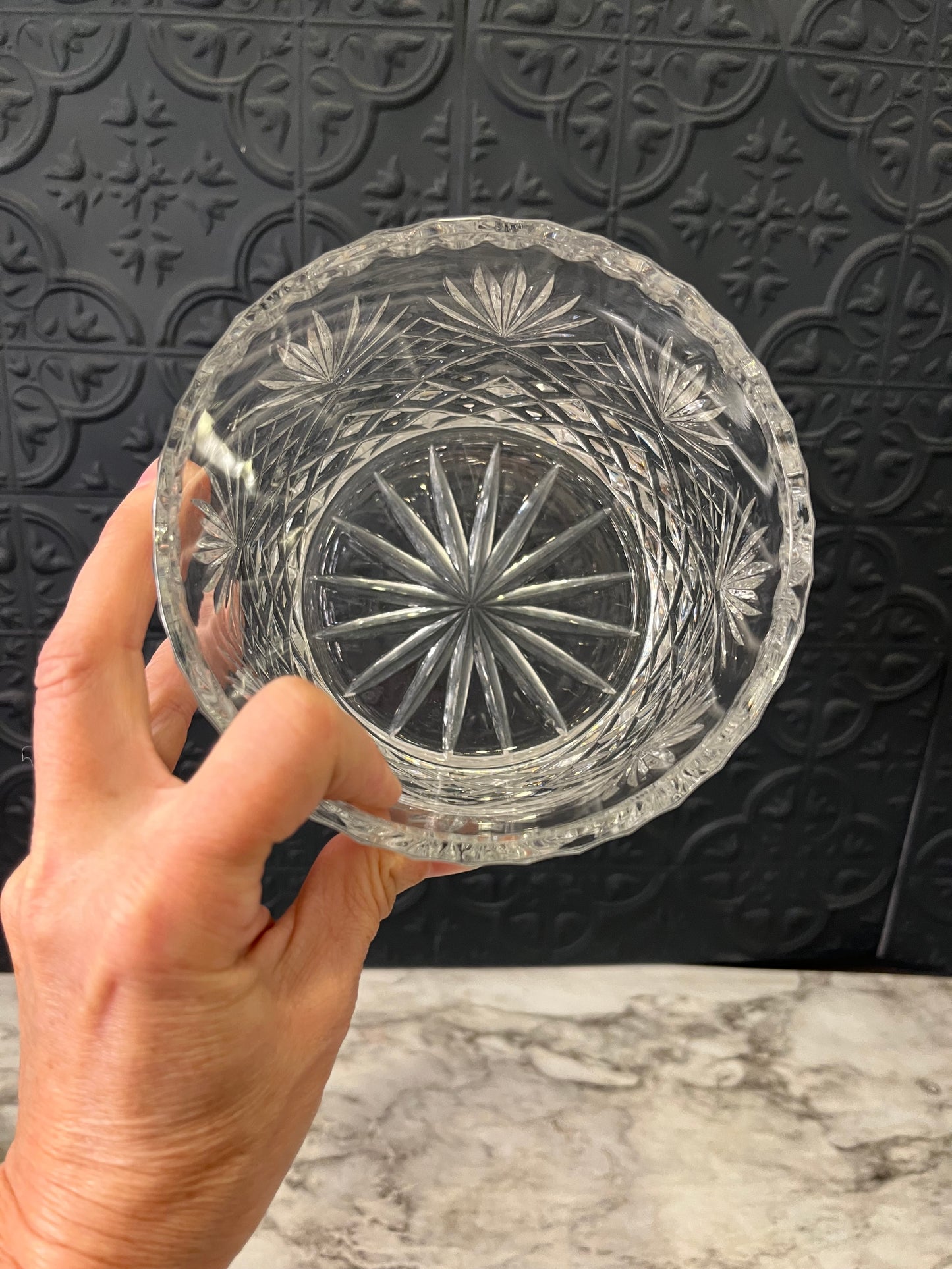 Cut Crystal Cookie Jar