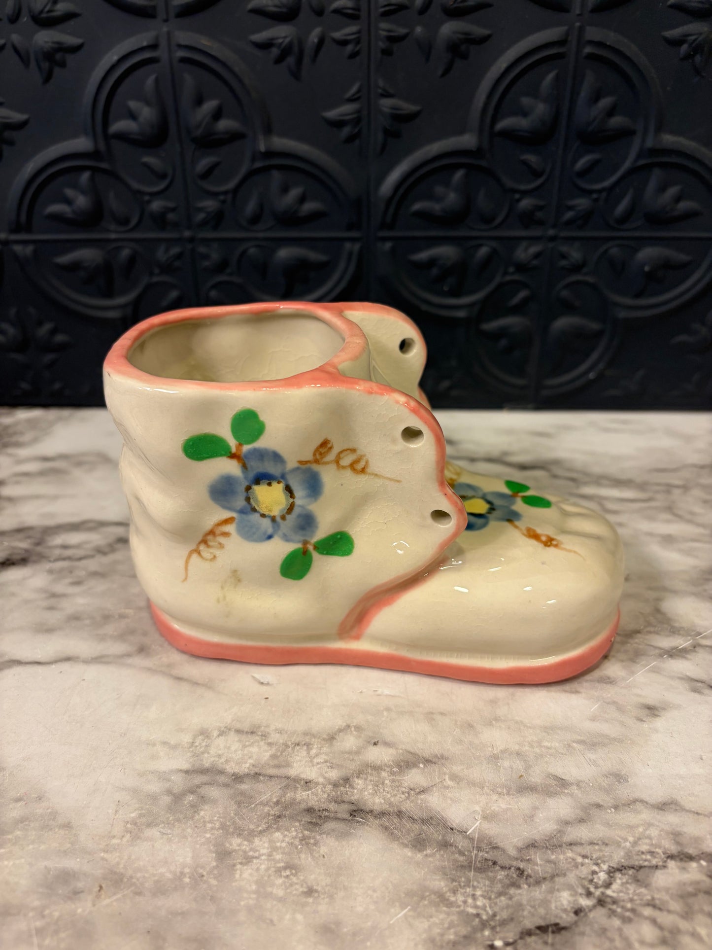 Vintage Baby Shoe Vase/Planter