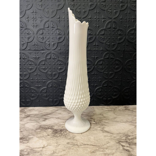 Fenton Hobnail Milk Glass Swung Vase