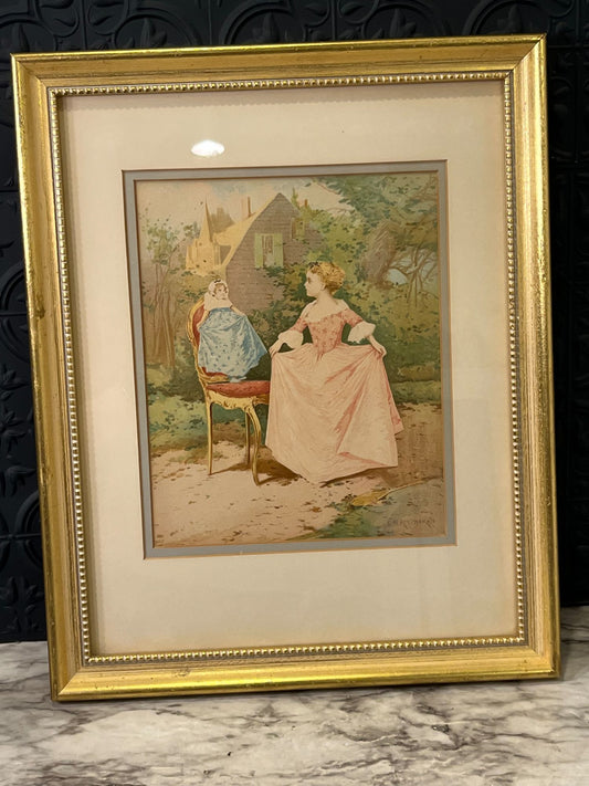 Princess and Doll Print Framed