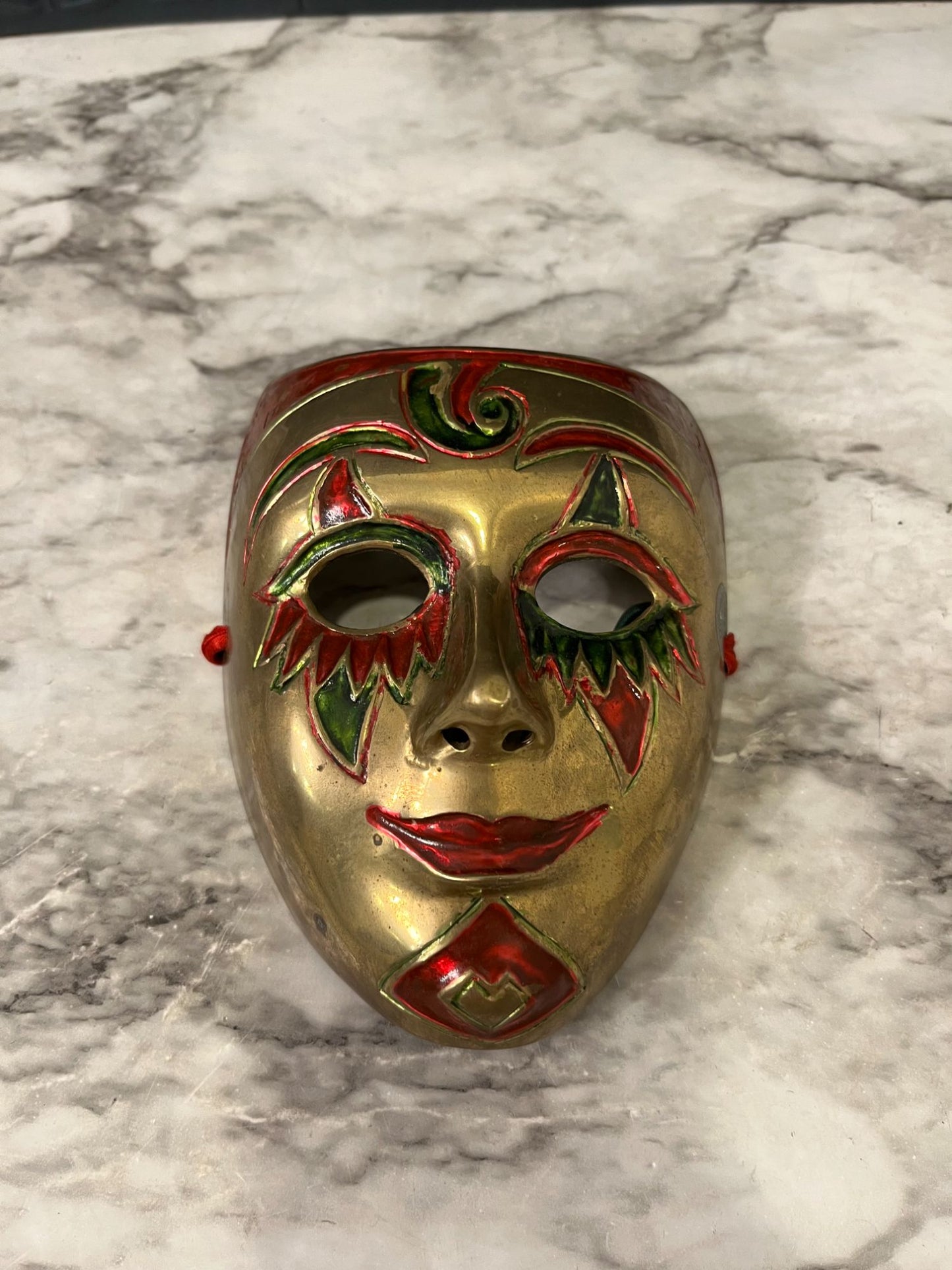 Brass hand Painted Mask