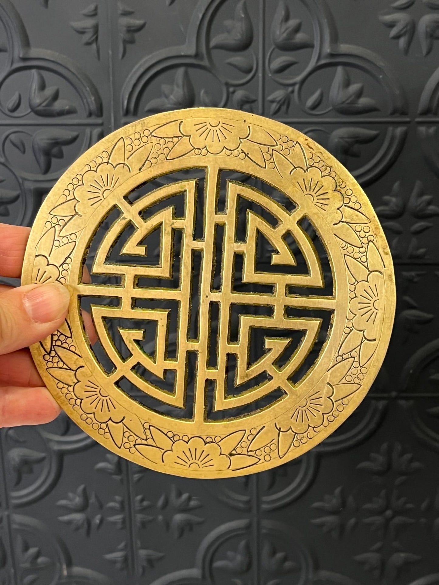 Brass Chinese Trivet