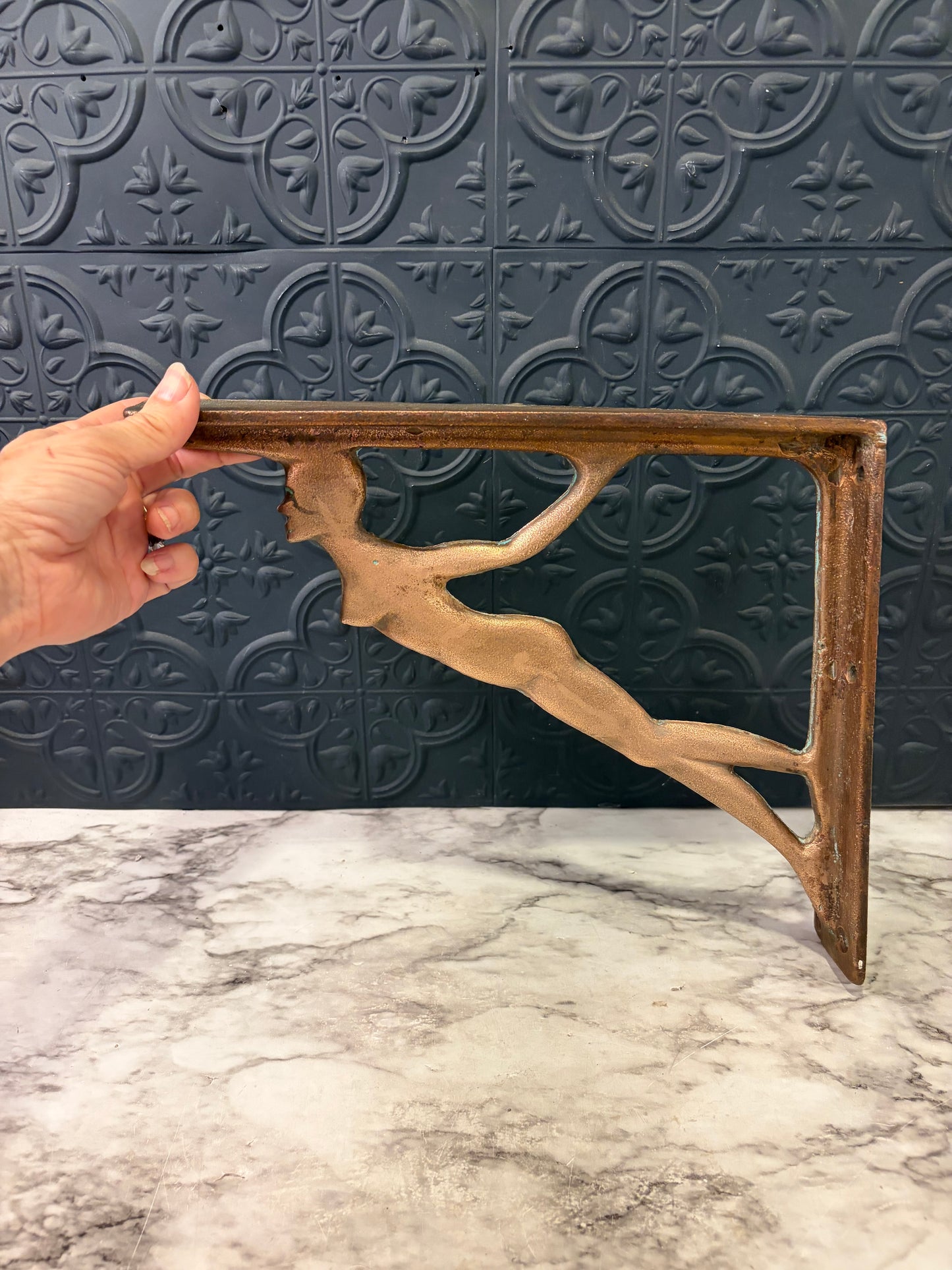 Antique Art Deco Nude Woman Bracket