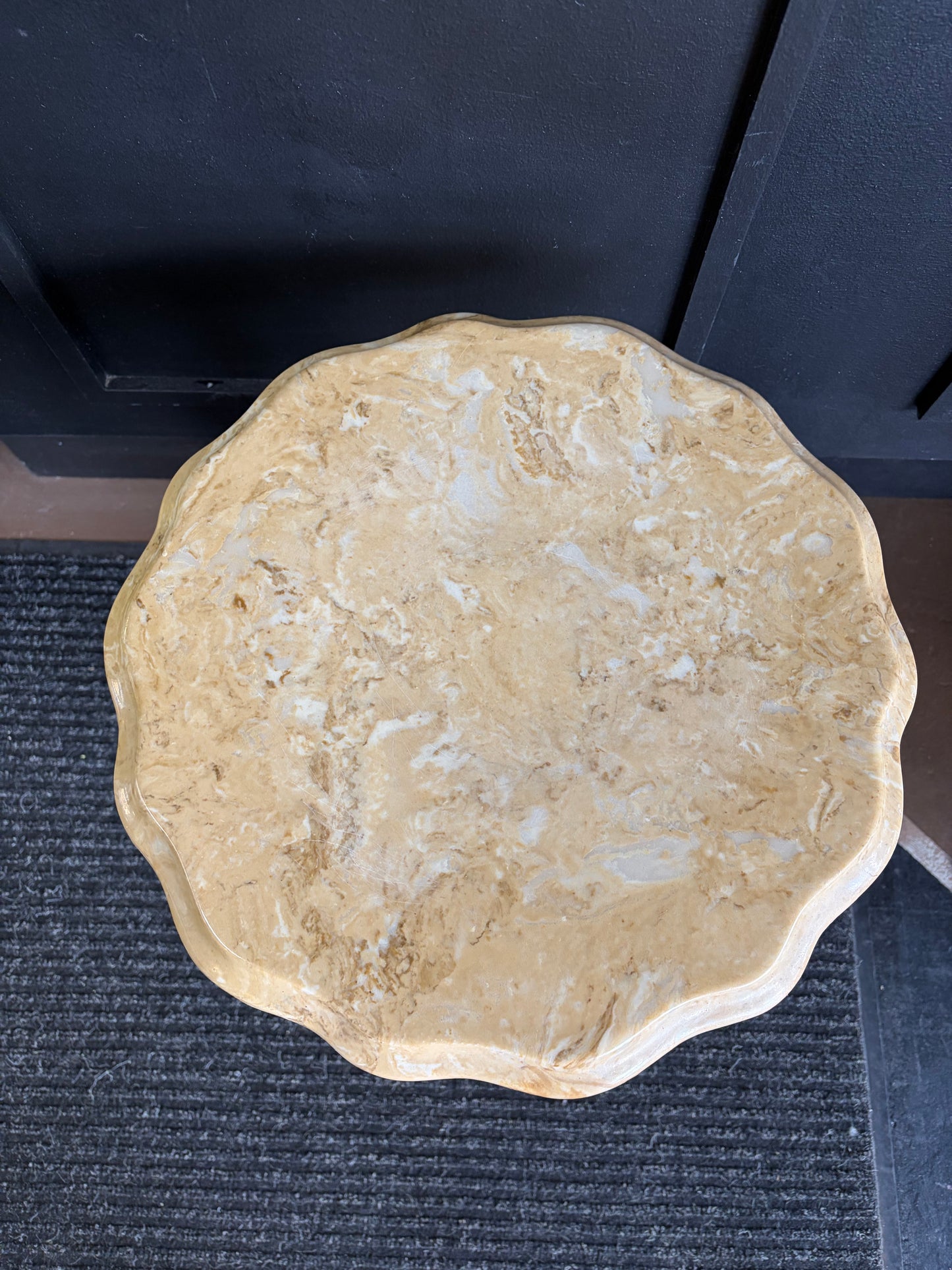 Cherub Side Table with Round MarbleTop