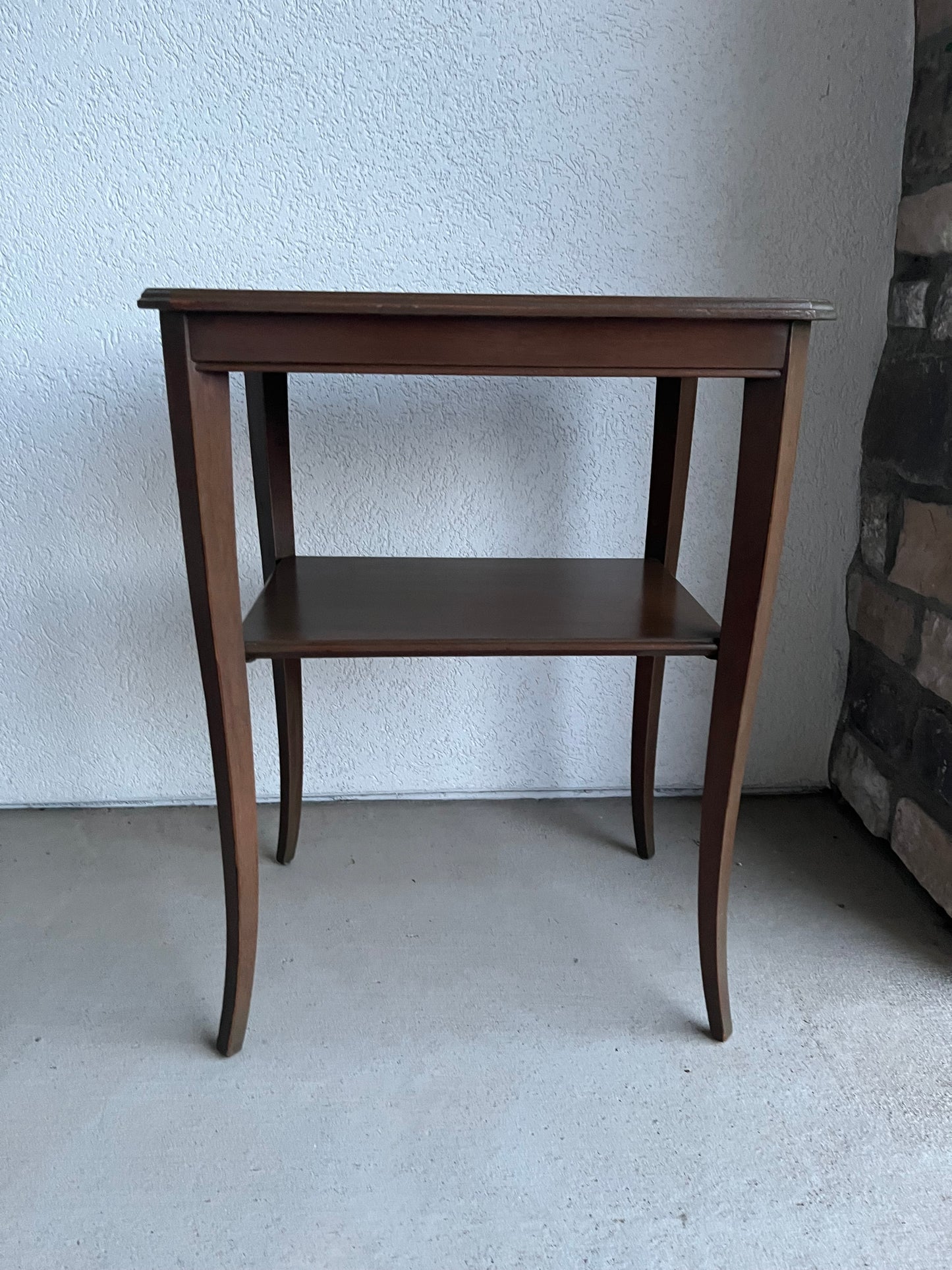 Side Table with Lower shelf Contemporary Style