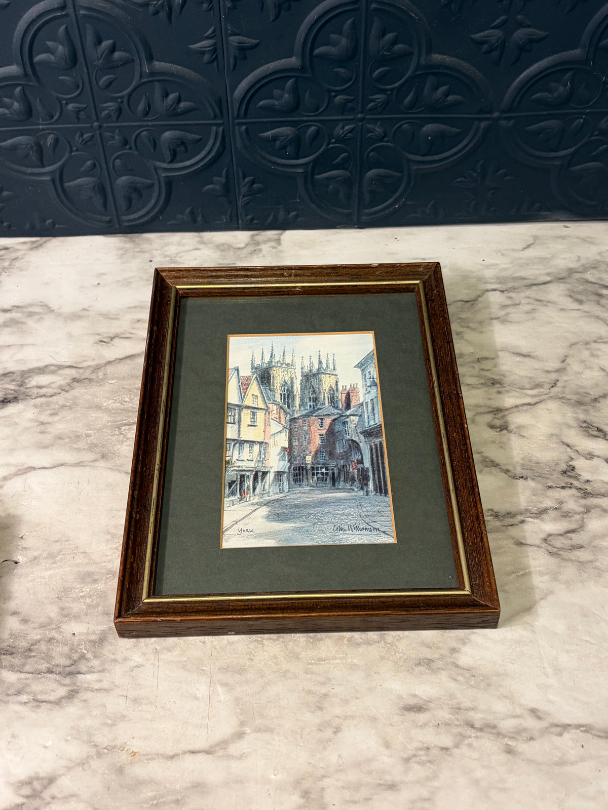 York Watercolor Print Framed