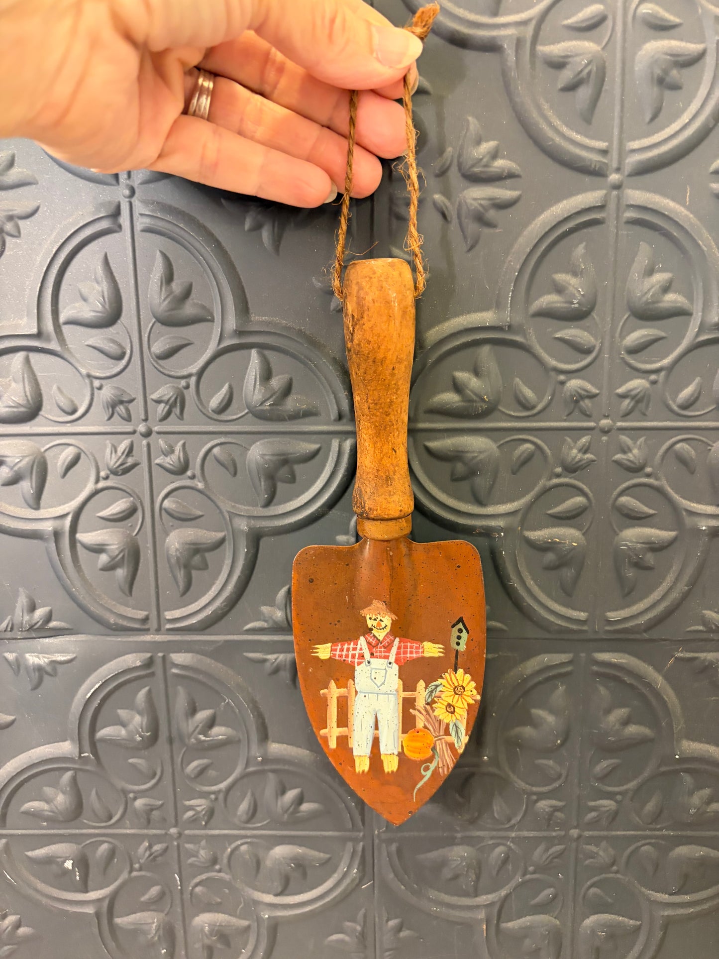 Small Hand Painted Scarecrow shovel