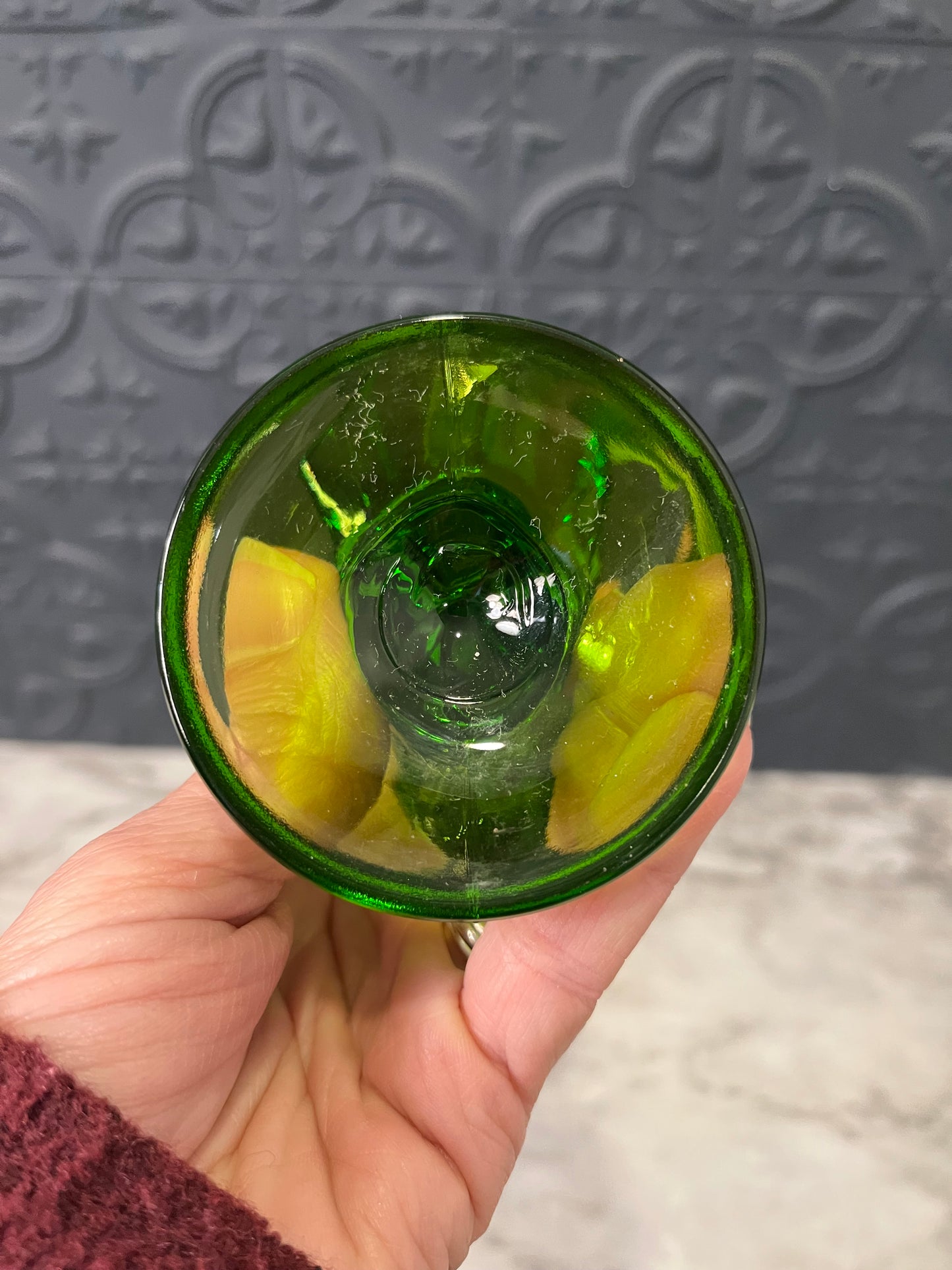 Vintage Viking Green Glass Duck