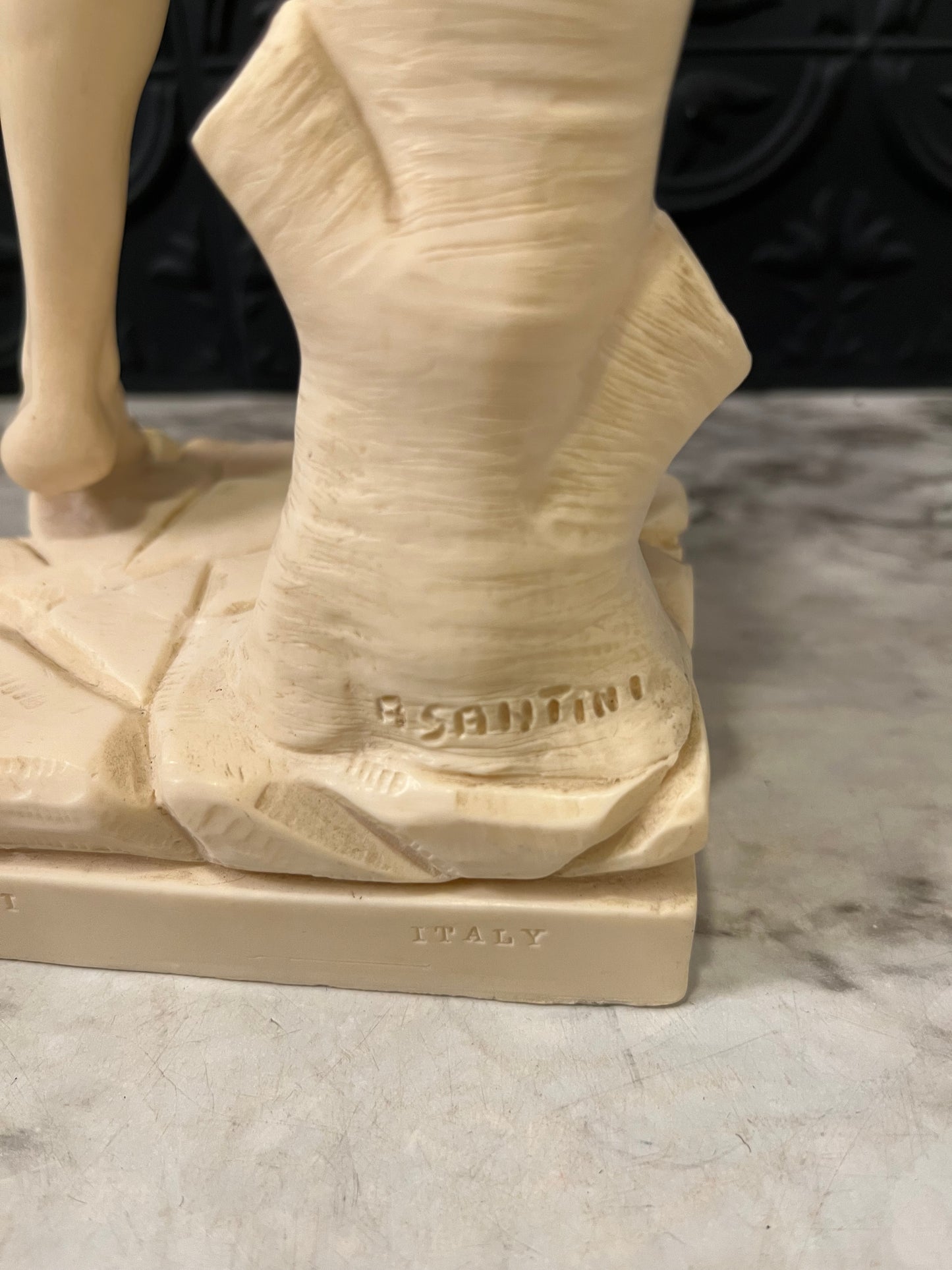 A Santini David Resin Sculpture