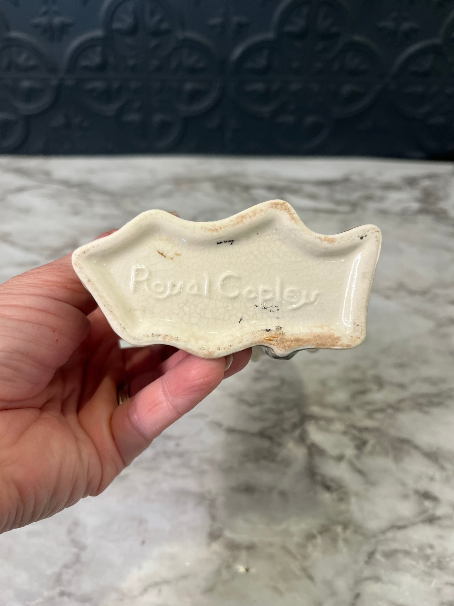 Royal Copley Yellow parrot vase