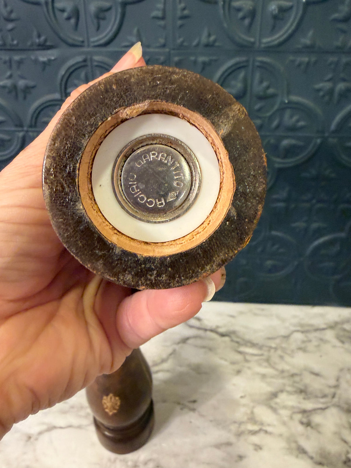 Leather Wrapped Salt and Pepper Shakers AS IS