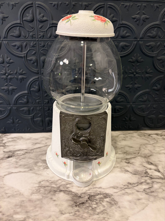 Gumball Dispenser with Flowers