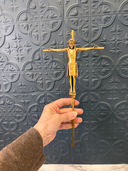 Brass Crucifix 12"