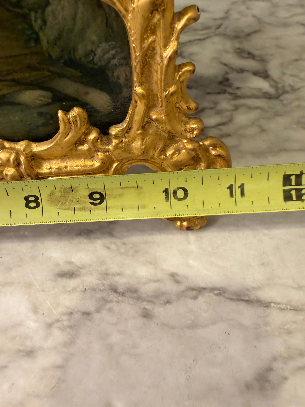 Rococo Style Gilded Frame with Print on Metal