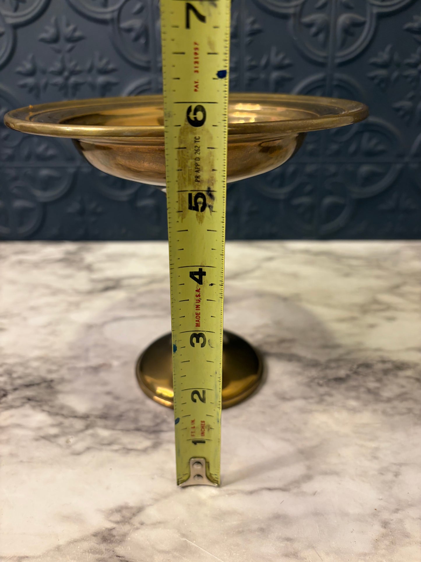 Gorham Brass Pedestal Compote Dish