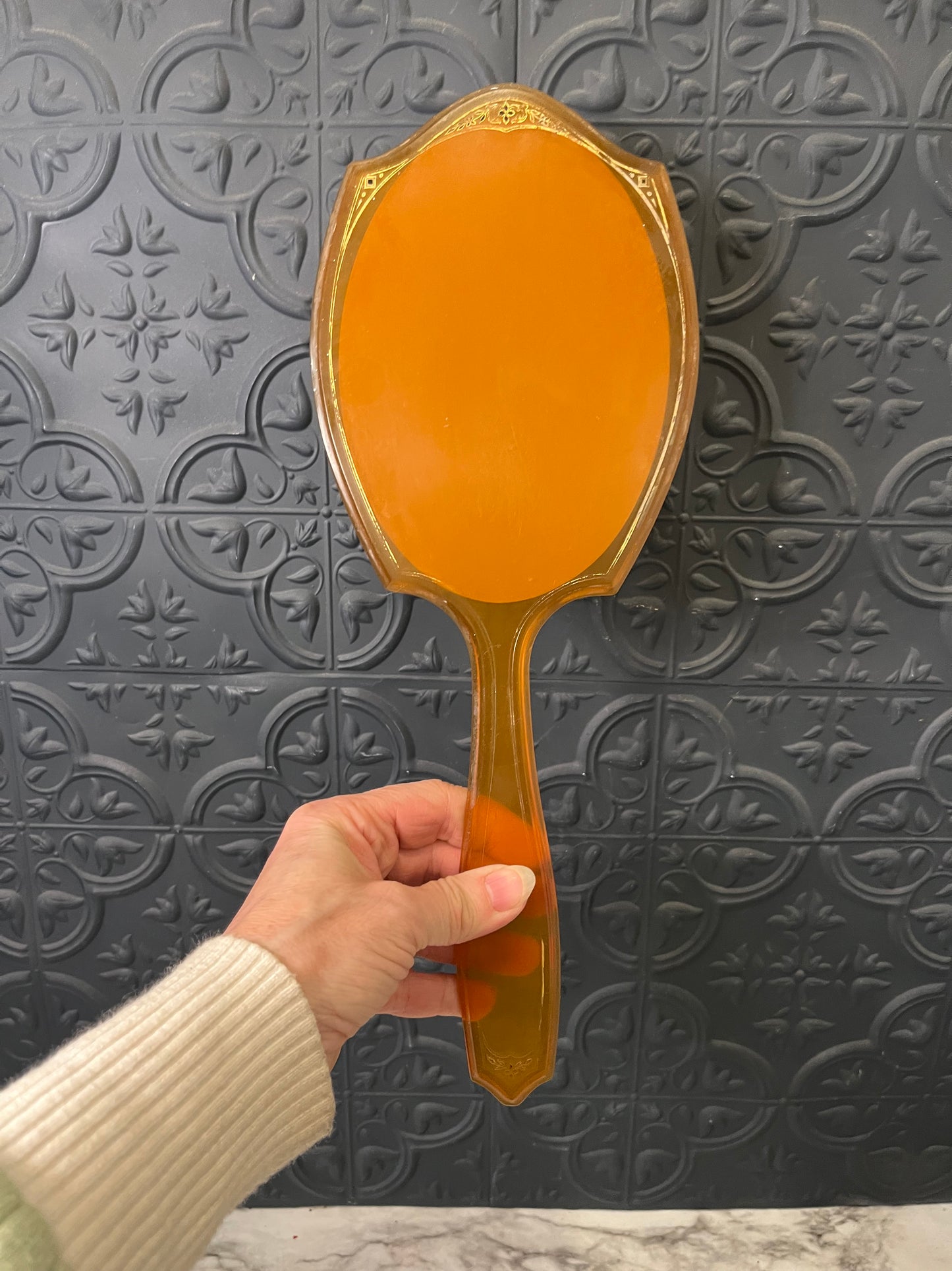 Vintage Celluloid Bakelite hand Mirror