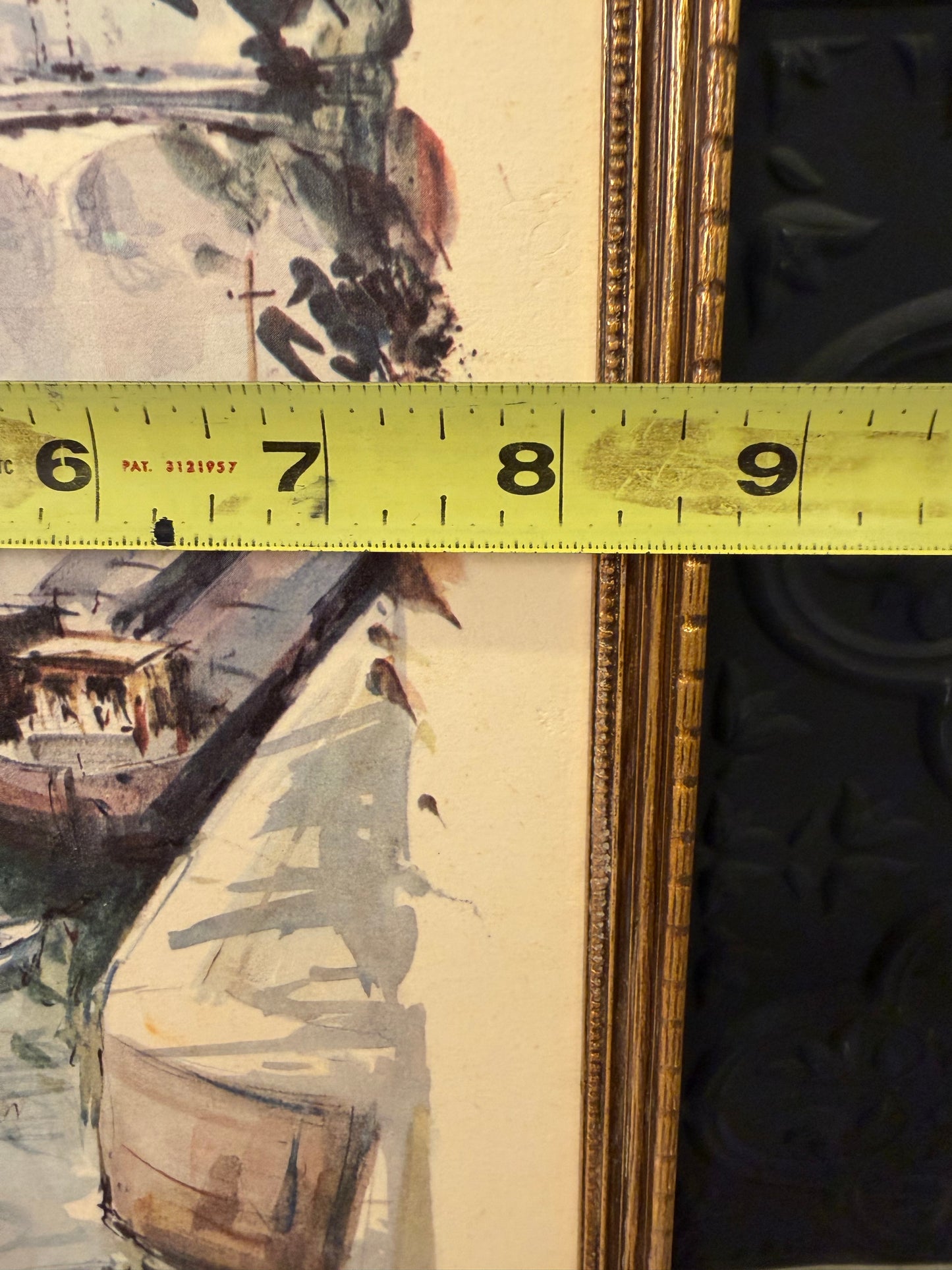 Vintage Lucien Delarue Art Print 505 La Tour Eiffel et la Seine