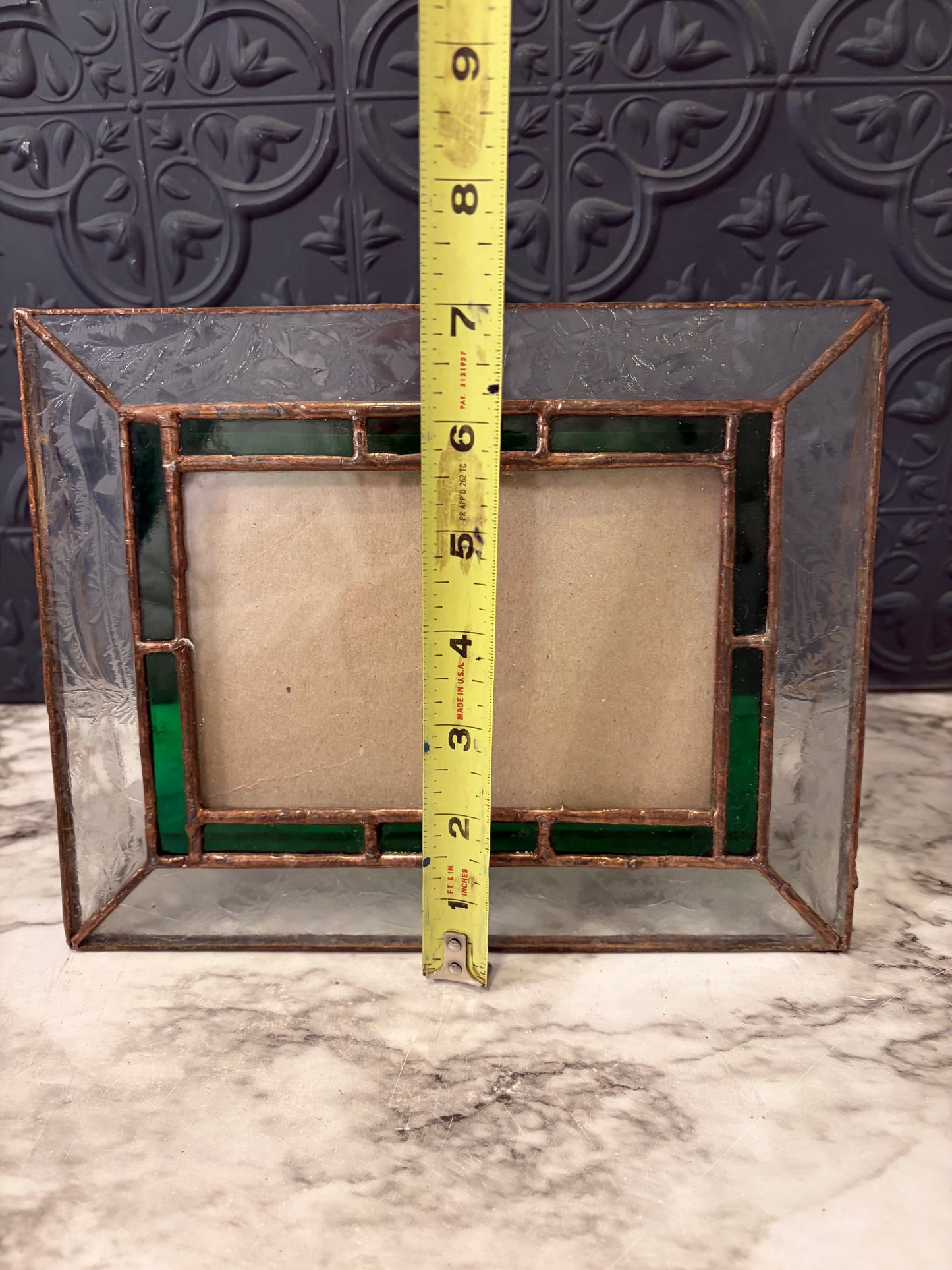 Green Stain Glass Picture Frame