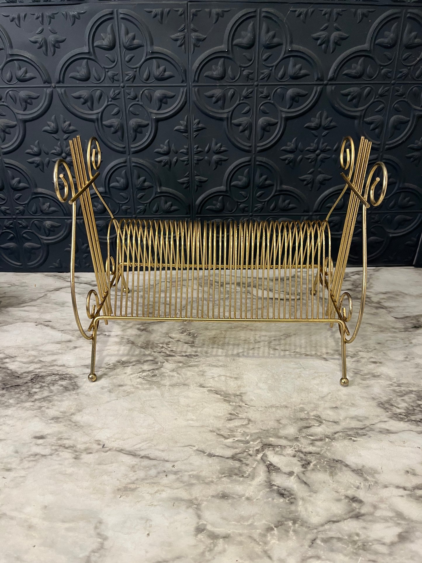 Brass Record Stand with Treble Clef