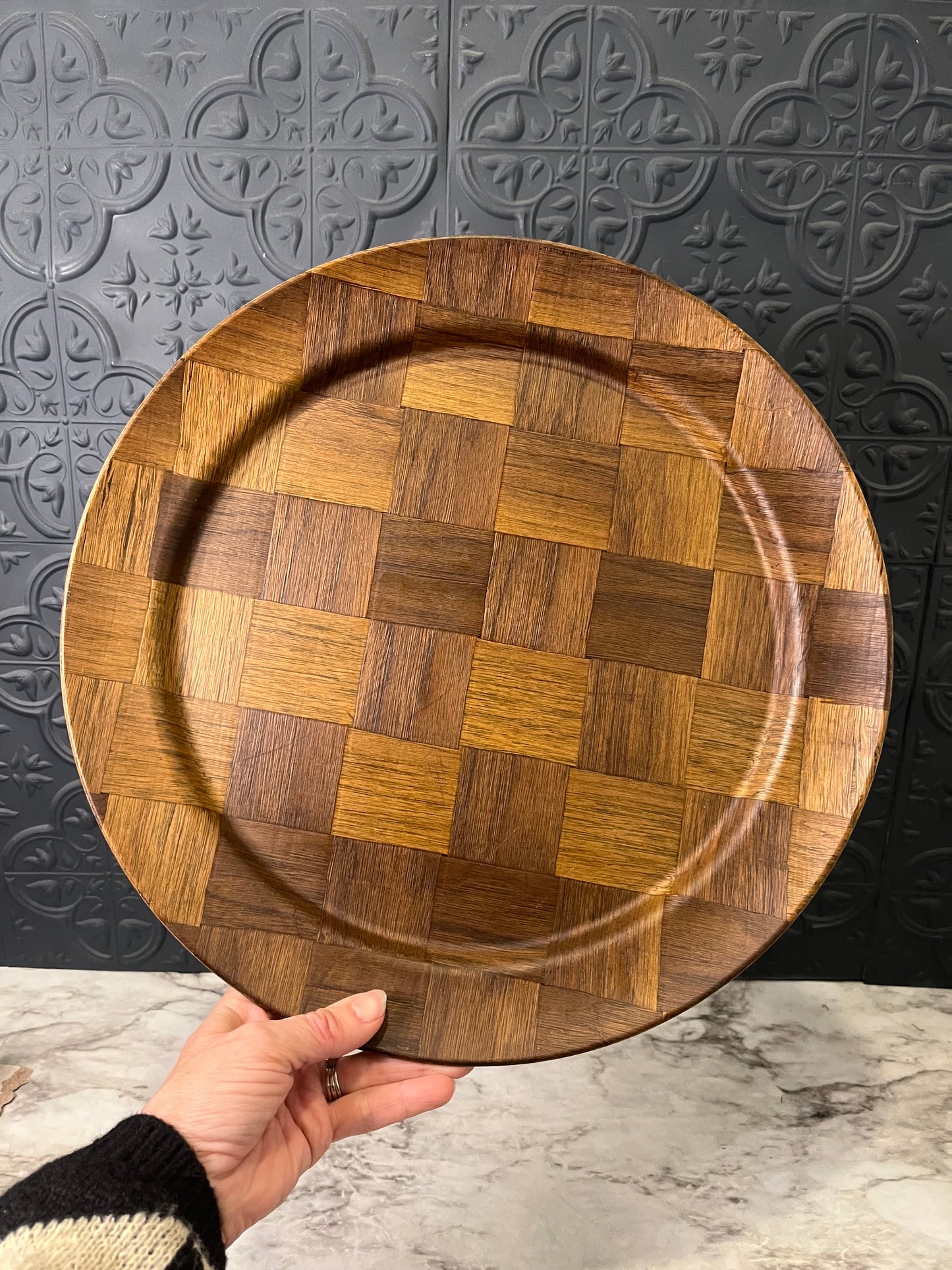 Vintage Weavewood Serving Tray