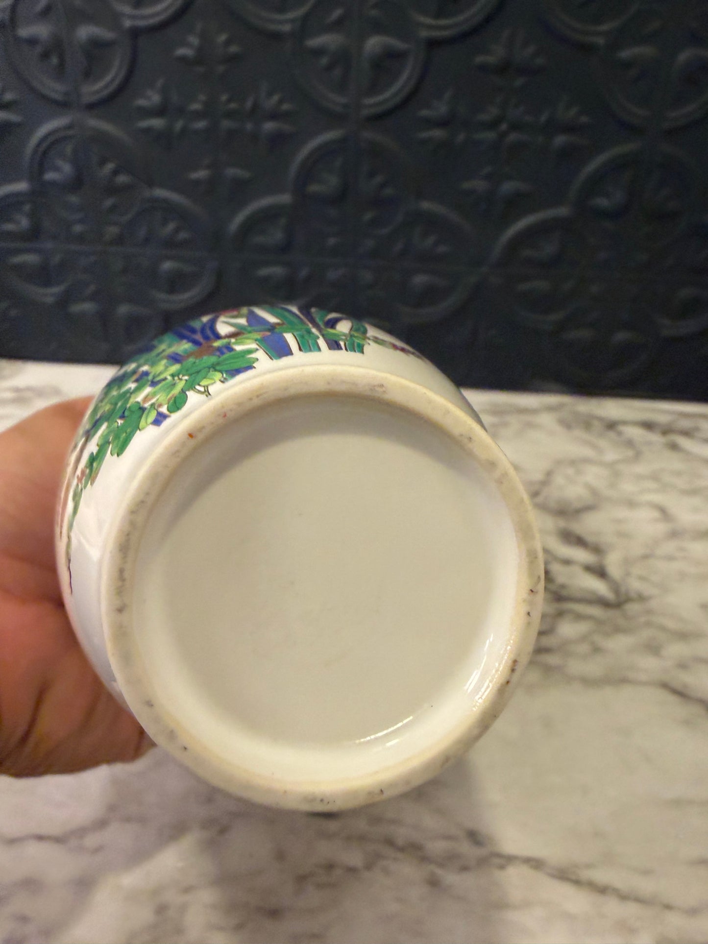 Cream Vase with Irises
