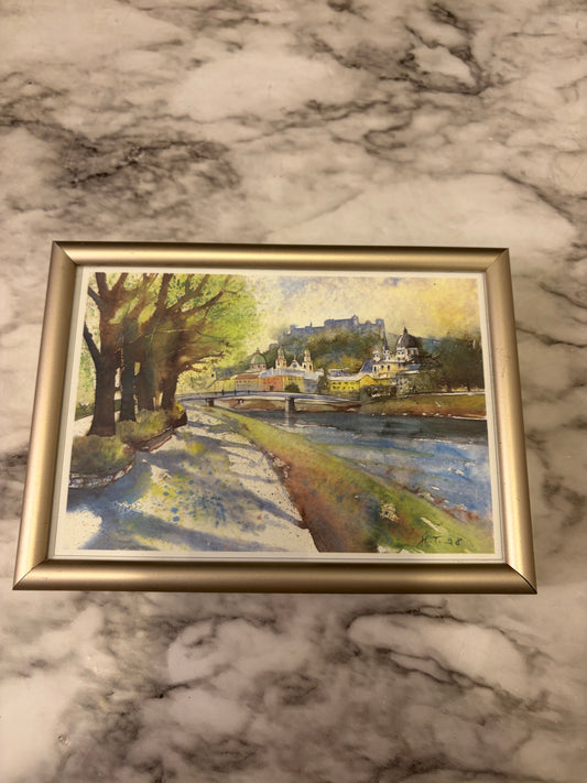 Small Art Print of Austria Framed