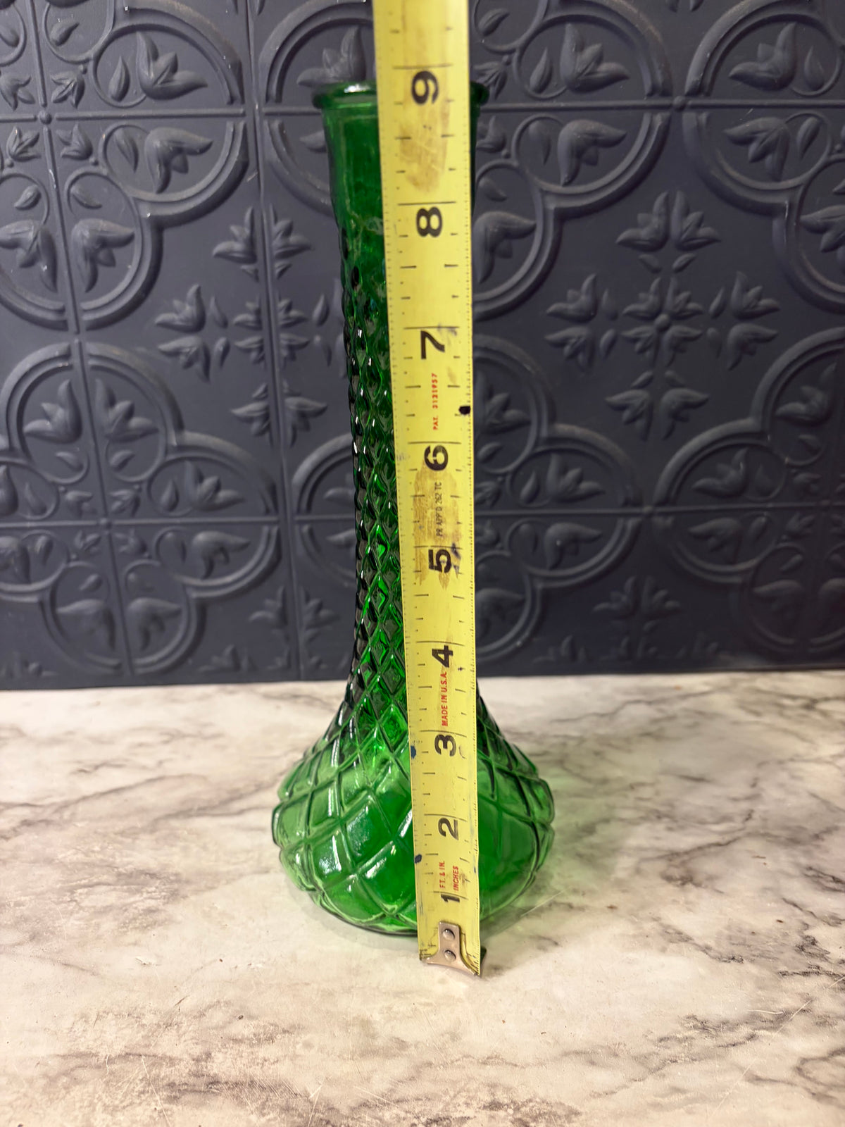 Vintage Emerald Green Hoosier Bud Vase