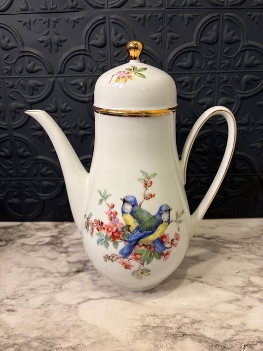 Mottahedeh Coffee Pot with Birds